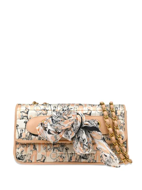 CHANEL Pre-Owned 2003-2004 Satin Chain Shoulder Bag Pink 8296954