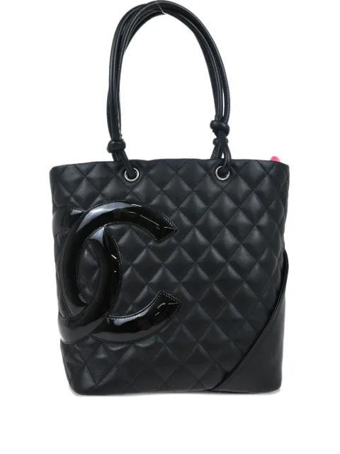 CHANEL Pre-Owned 2009 Cambon Line tote bag Black 13590678