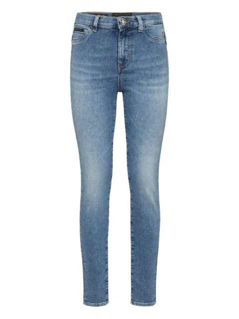 Philipp Plein logo-plaque jeans Blue FAECWDT2828PDE004N