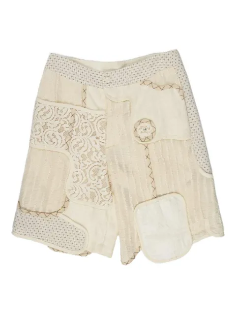 COMMUNS patchwork shorts White CSSS23P134C