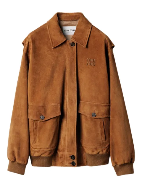 Miu Miu suede jacket Brown MPV940SOOO17PW