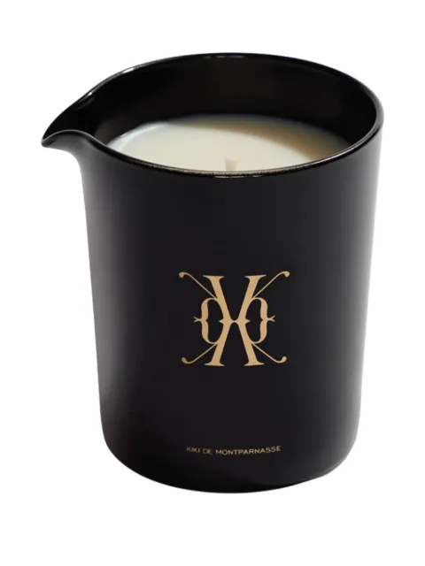 Kiki de Montparnasse small Jasmine massage oil candle Black MASSAGEOILCANDLECN200J