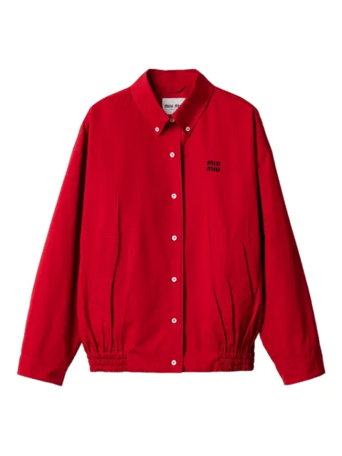 Miu Miu poplin blouson jacket Red ML1264SOOO1BMS