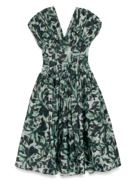 Amsale drop-waist corset dress Green P858