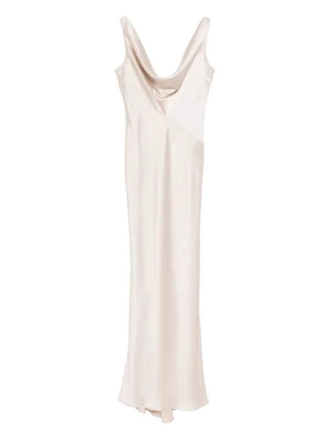 Amsale satin gown Neutrals P854S