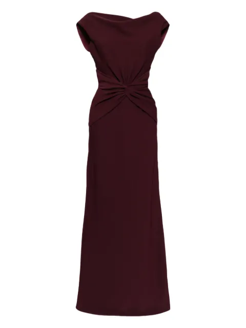 Amsale twist crepe dress Red P849E