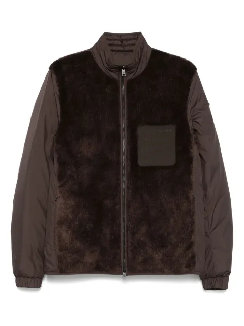 Moncler Livra logo-patch jacket Brown K20911A0008189B0L