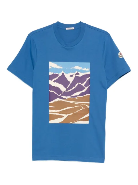 Moncler graphic-print short-sleeve T-shirt Blue K20918C0006689AYY