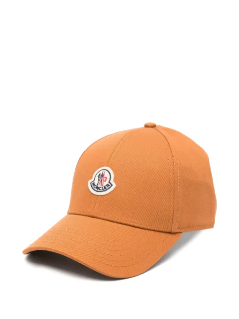 Moncler logo-patch cotton cap Brown L20913B0003704863