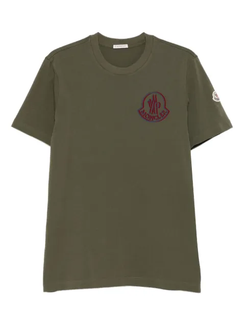 Moncler logo-embroidered T-shirt Green K20918C0005789AZ9