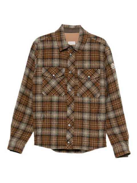 Moncler check pocket shirt Brown K20912F00023598X5