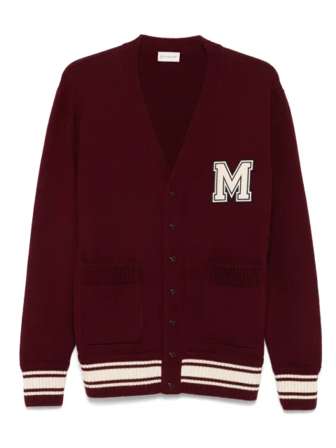 Moncler patch-pocket cardigan Red K20919B00018M1131