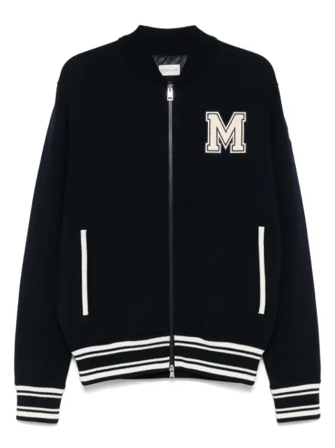 Moncler contrast-panel cardigan Blue K20919B00001M1131