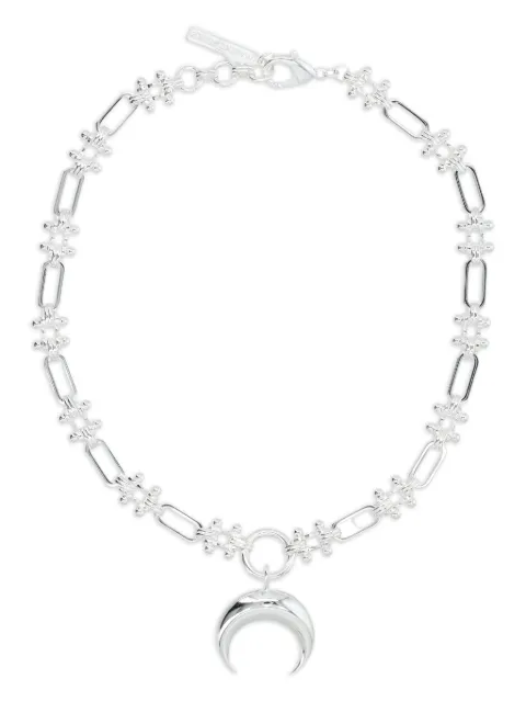 Marine Serre Crescent Moon necklace Silver UJW105ARMET0001