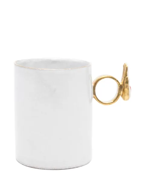 Astier De Villatte x Serena Carone Heart on Hand Ring mug White TSSSRN240