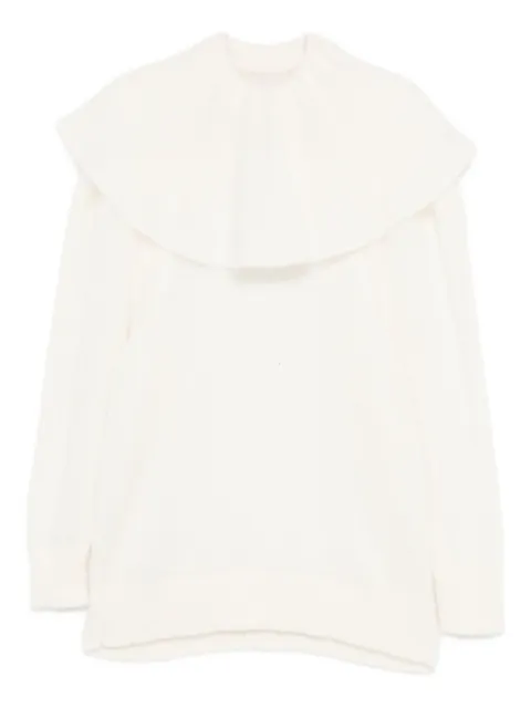 Viktor & Rolf volant ruffled-neck sweater White WK0050011425