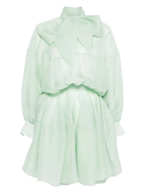 Viktor & Rolf pussy-bow mini dress Green WD0150031425