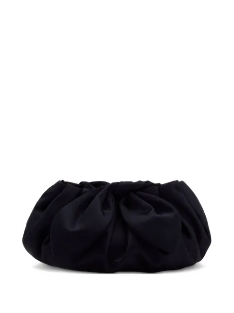 Oscar de la Renta satin clutch bag Blue 25PH174SATNVY