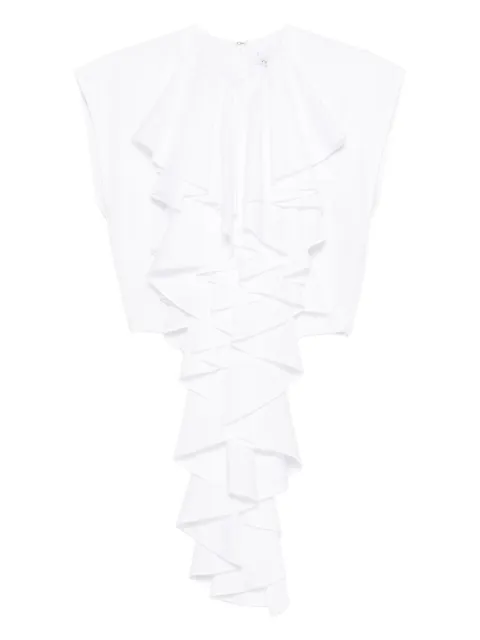 Viktor & Rolf Jabot ruffle top White WT0020011425