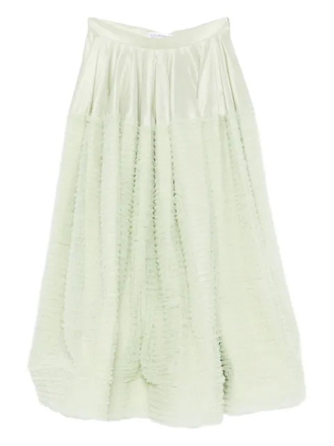 Viktor & Rolf ruffled satin A-line skirt Green WB0080031425