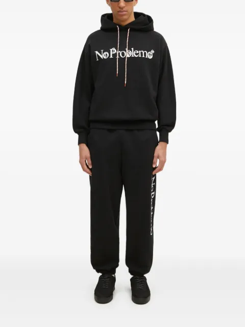 Aries slogan-print sweatpants Black NP3000202