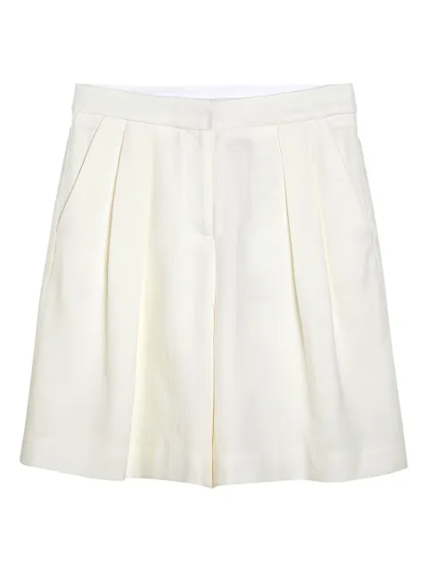 Margaux Lonnberg straight-leg short shorts White STUARTWO