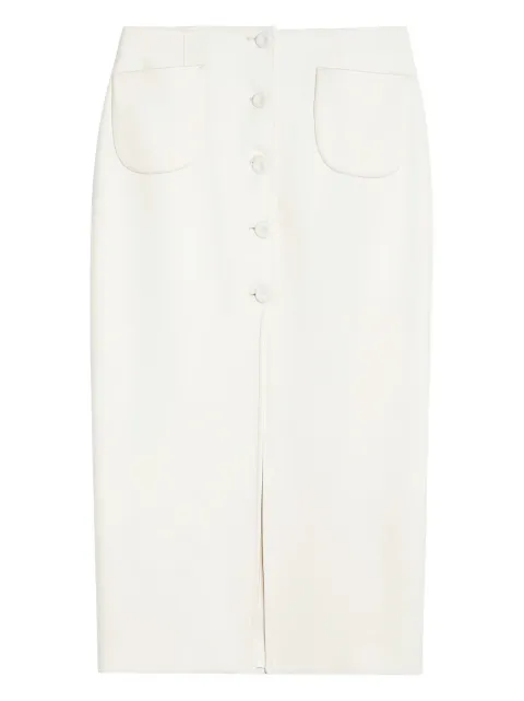 Margaux Lonnberg knitted midi skirt White JAGGERWO