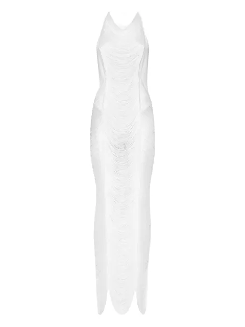 Philipp Plein fringe-detailing midi dress AADCWRG3157PTE003N
