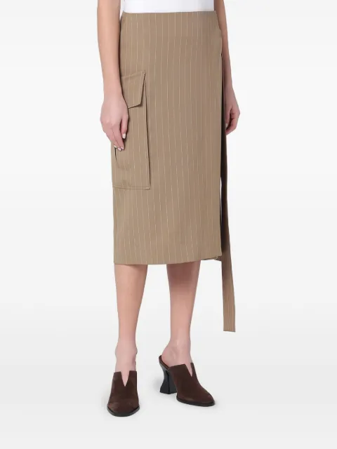 Victoria Beckham pinstripe wrap skirt Neutrals 1125WSK006039A