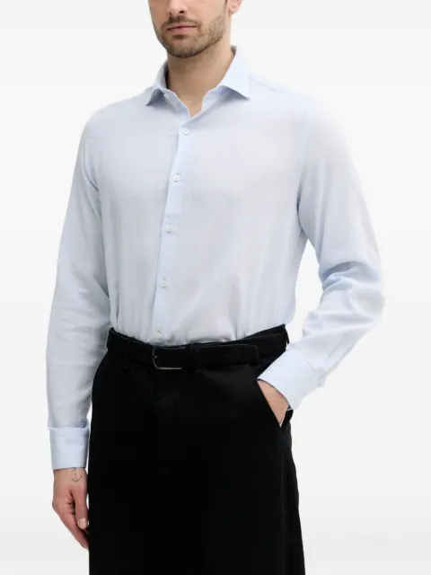 Paul & Shark micro-check long-sleeved shirt Blue 25413116CF