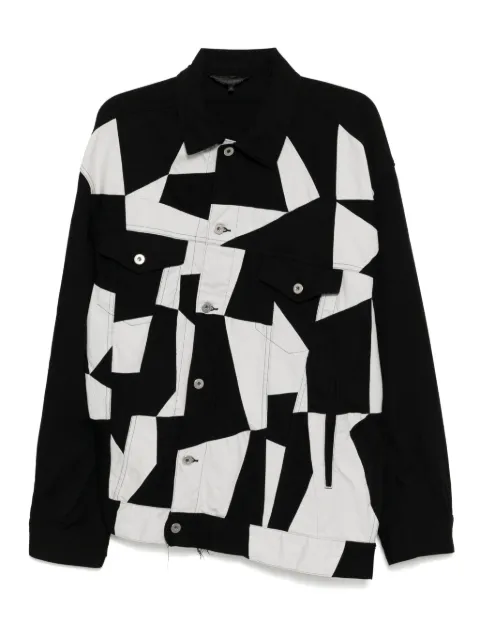 Black Comme Des Garçons patchwork jacket Black 1OJ029S25