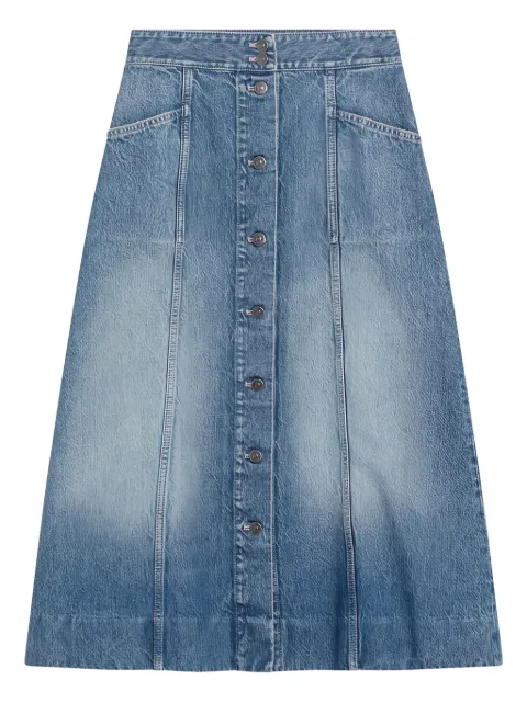 Valentino Garavani cotton midi skirt Blue BDD18Z94U
