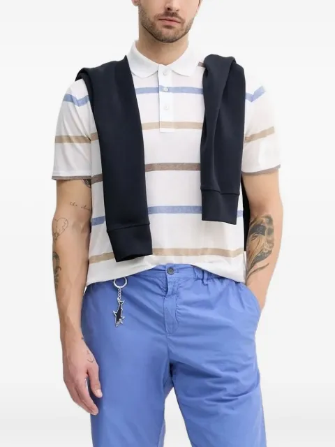 Paul & Shark striped polo shirt White 25411227