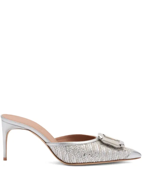 Malone Souliers 70mm Mona mules Silver MONA7024