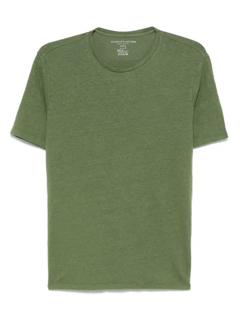 Majestic Filatures crew-neck T-shirt Green MGD011HTS019