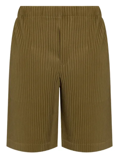 Homme Plissé Issey Miyake plissé-effect shorts Green HP56JF184