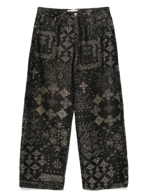 UNTITLED ARTWORKS jacquard jeans Black JACQUARDDENIMPANTS
