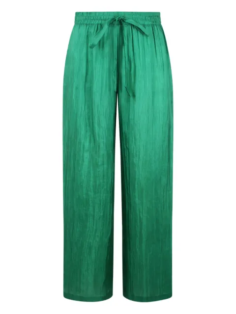 THE ROSE IBIZA silk trousers Green PALAZZO