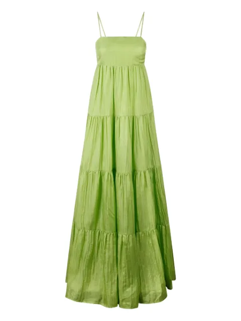 THE ROSE IBIZA silk maxi dress Green FORMENTERAL639