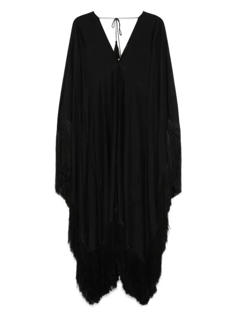 Taller Marmo fringed maxi dress Black TMPS2547133
