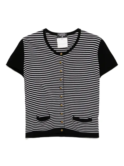 CHANEL Pre-Owned 1995 short-sleeved top Black 144630