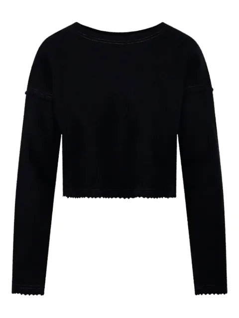 Max Mara scalloped-edge crop top Black 2421366013600