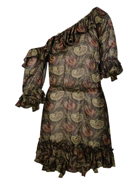 Saint Laurent paisley-print mini dress Green 815701Y4K95