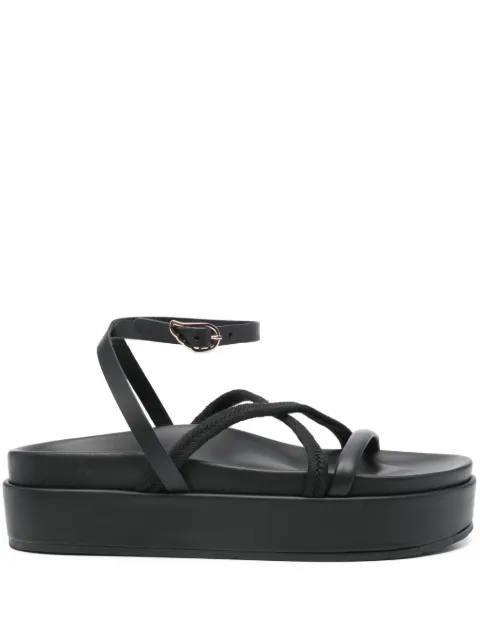 Ancient Greek Sandals Atheras flat sandals Black 124481165