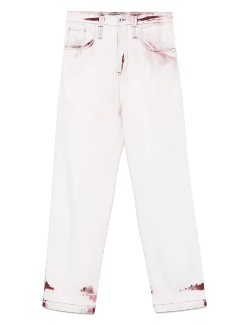 FEDERICO CINA bleached-effect trousers Pink FCCOJS000101