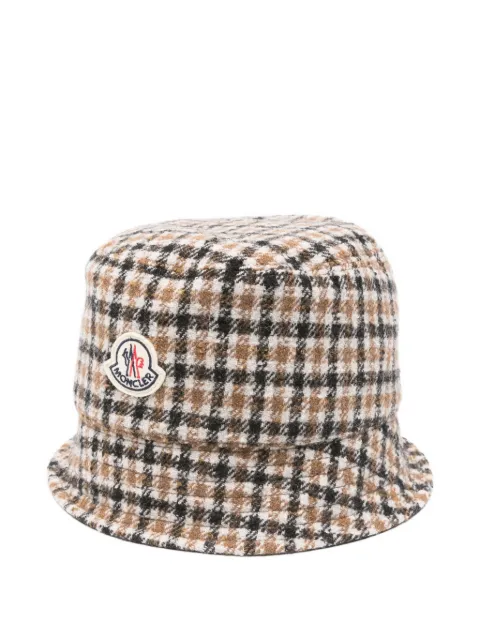 Moncler checked bucket hat Green K20933B00043M8228