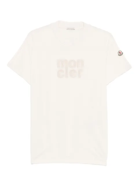 Moncler logo-embroidered T-shirt Neutrals K20938C0002889AUO