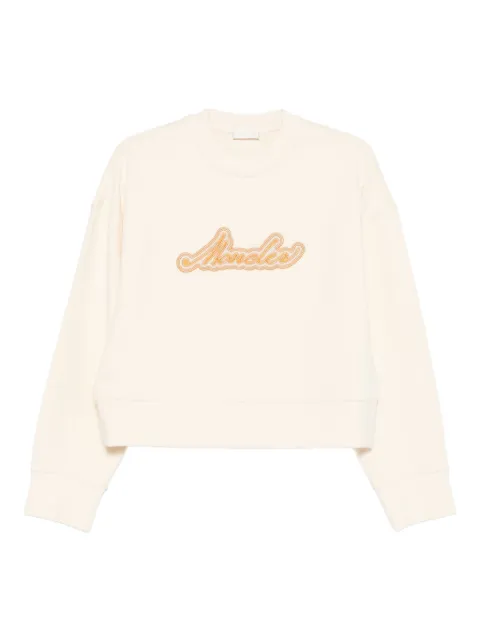 Moncler logo-appliqué sweatshirt Neutrals K20938G00021899V4