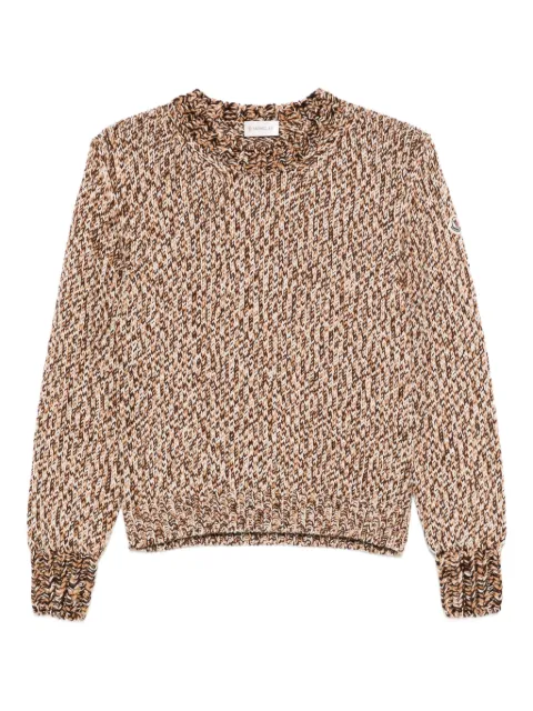 Moncler speckled crew-neck jumper Brown K20939C00015M1282