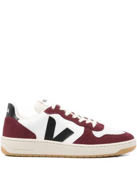 VEJA V-10 suede-panelled sneakers White VI0220864B